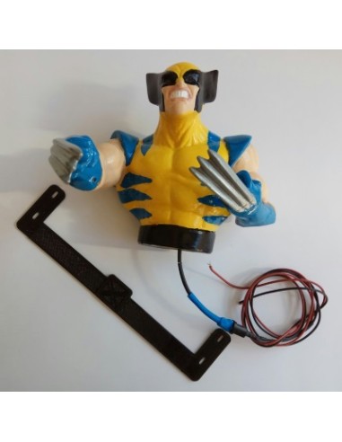 545-7312-00-R-KIT X-MEN Pro - KIT Wolverine per Flipper STERN GIALLO/BLU REPRO con cintura in gomma protettiva e occhi a led.